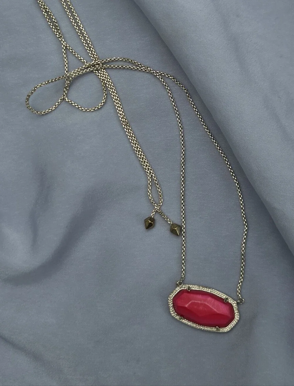 Kendra Scott Red/Pink Dylan Adjustable Necklace